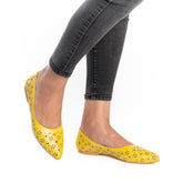 Pantofi Dama din Piele Naturala,Amelia,galbeni